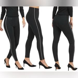NEW SPANX The Perfect Ankle Piped Skinny Pants Classic Black Career Size XS